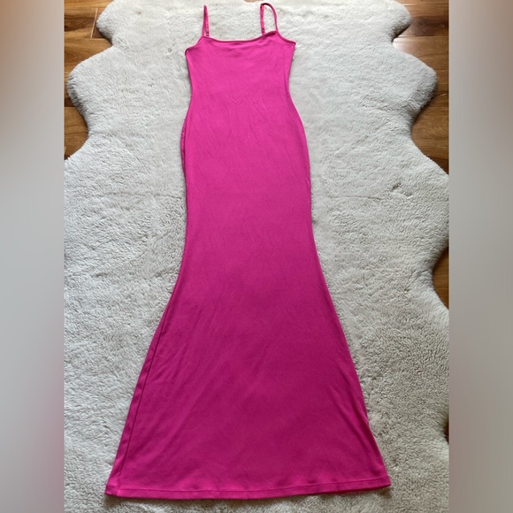 Reoria | Pink Soft Lounge Spaghetti Strap Maxi Dress | L - Picture 2 of 12